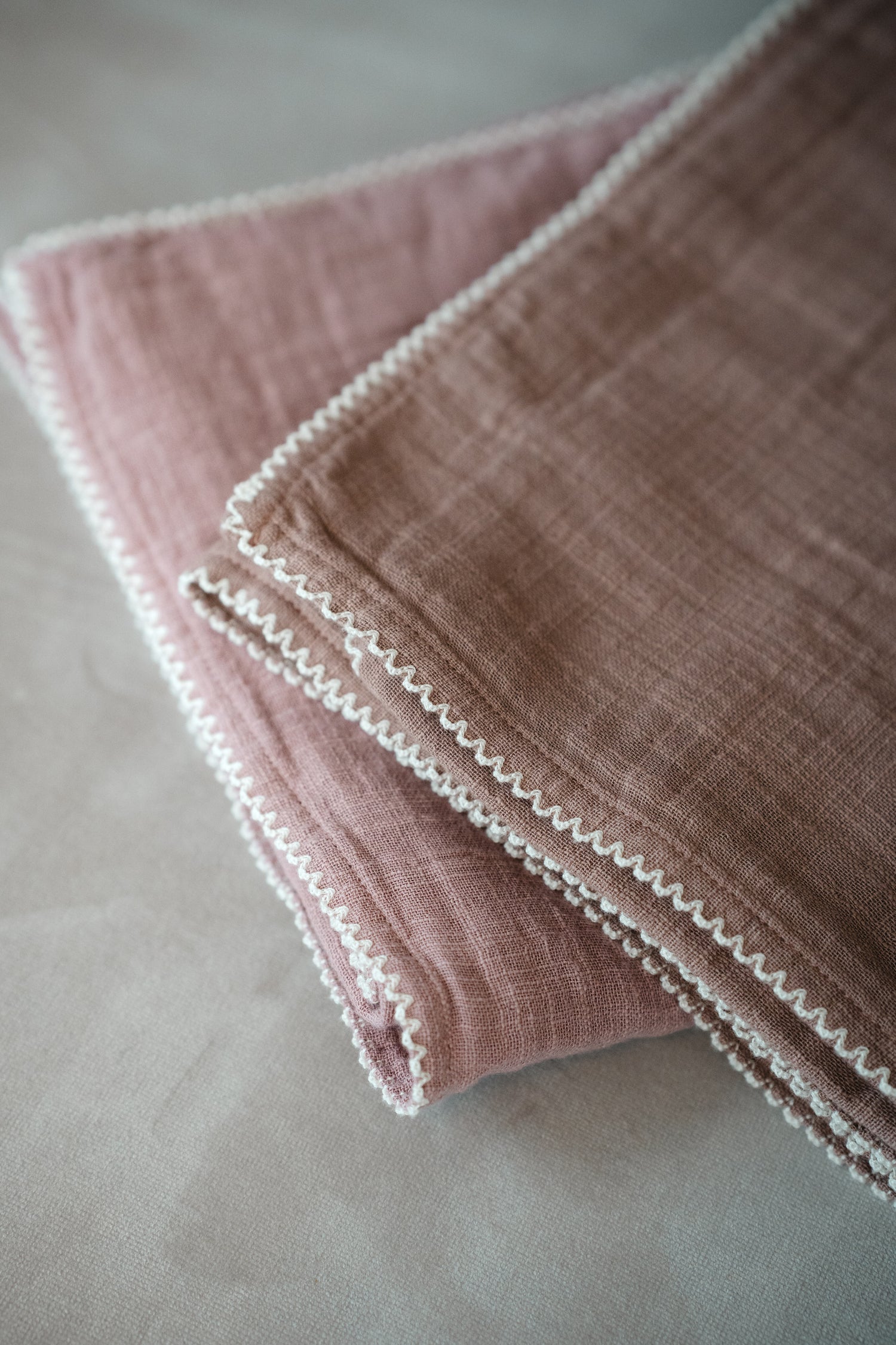 Personalized Muslin Baby Blanket with Embroidered Name