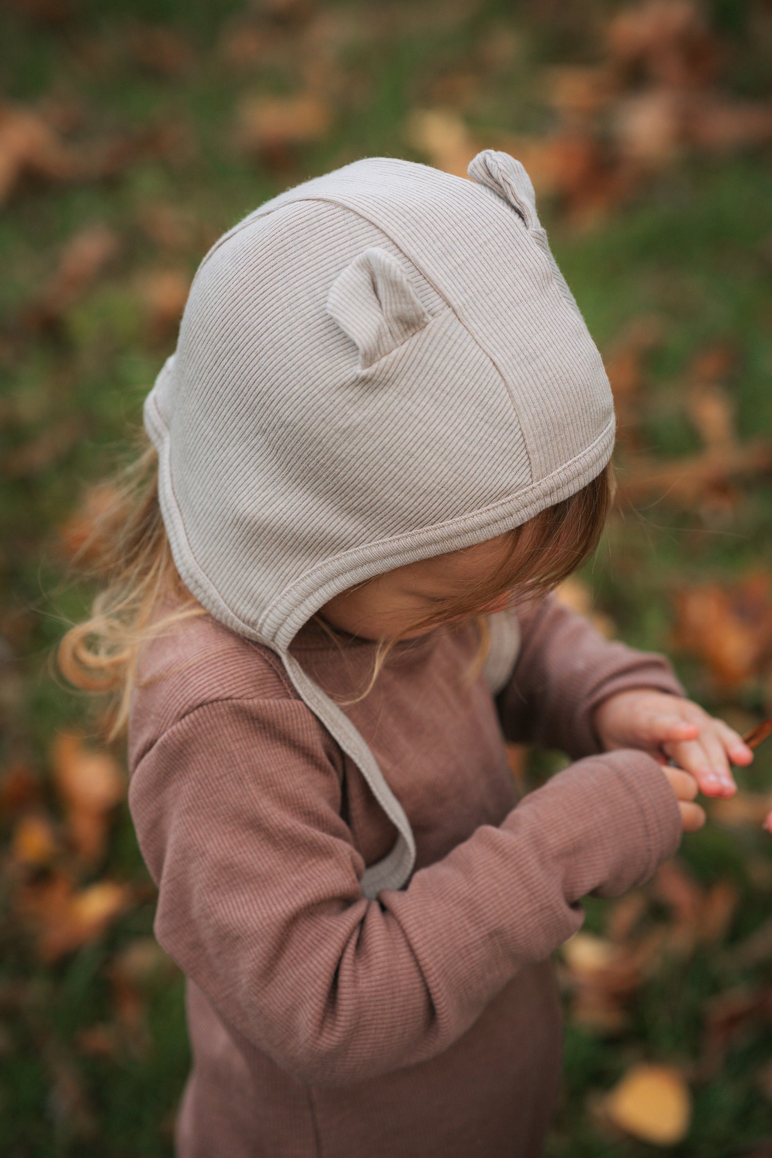 Mütze mit Ohren aus Merinowolle
