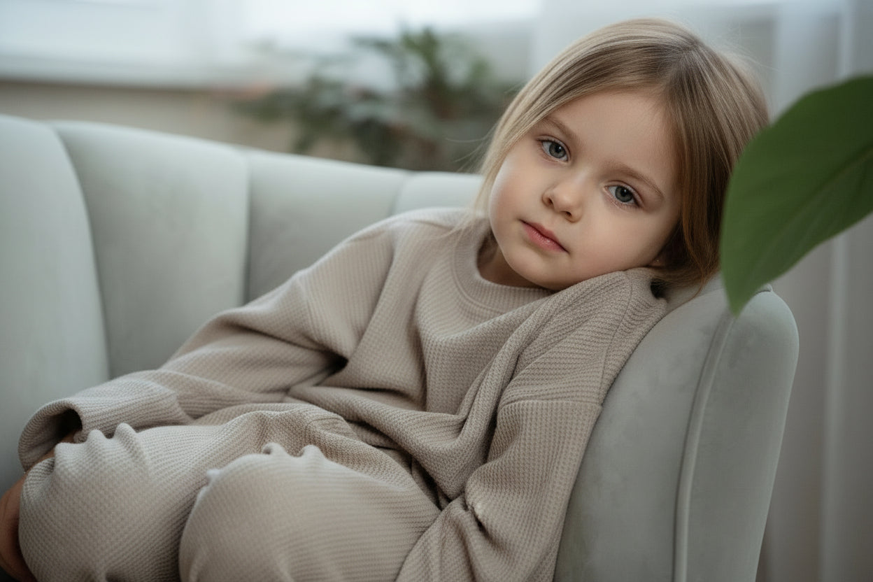 Organic Cotton and Linen Waffle Balloon Sweatshirt