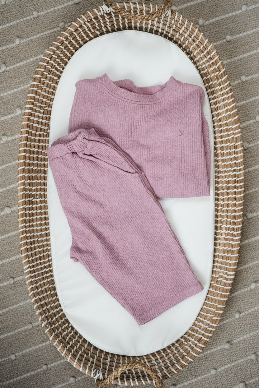Organic Cotton and Linen Waffle Balloon Sweatshirt