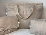 Organic cotton changing set – diaper bag, diaper clutch, and changing mat