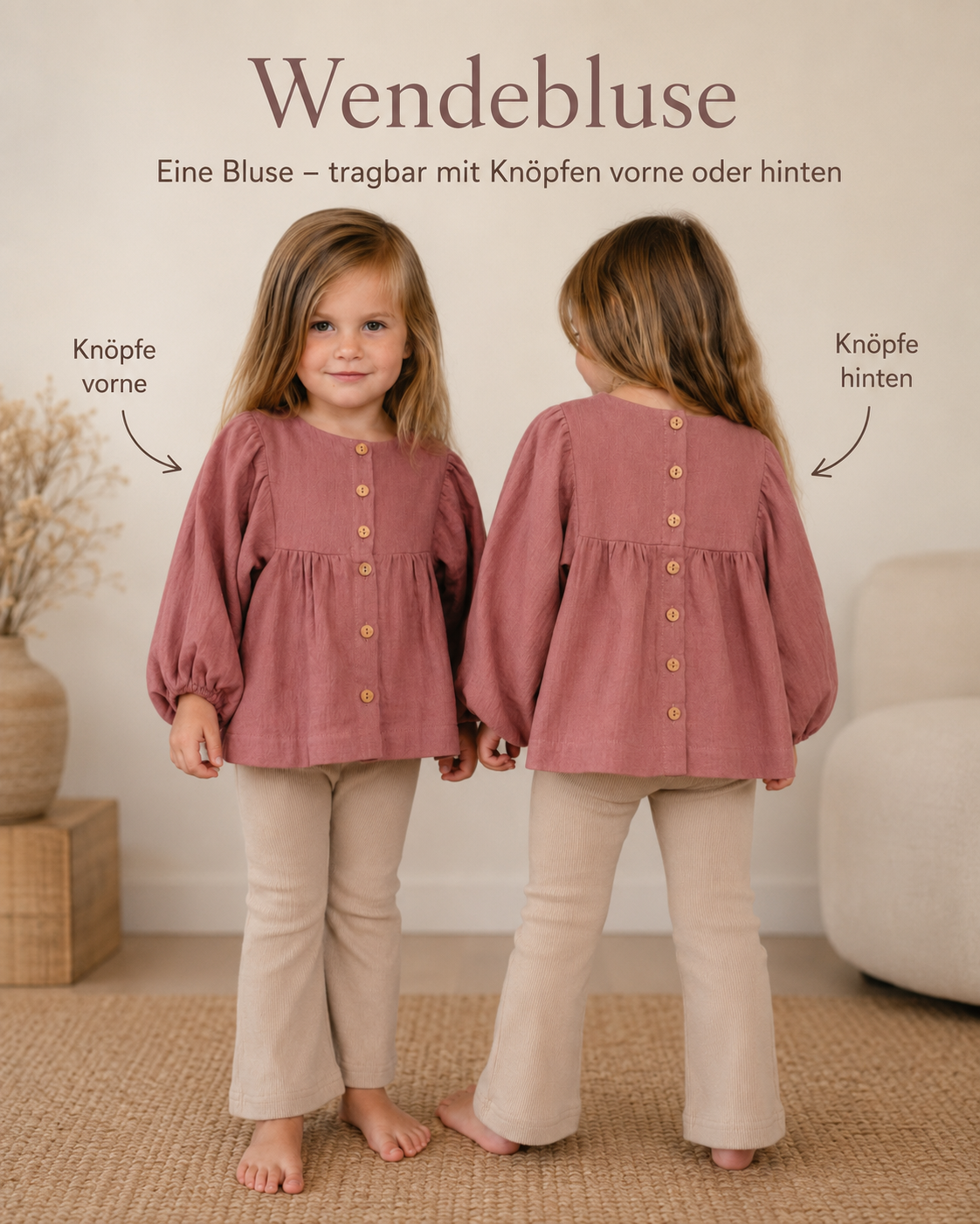 Wendebluse aus Bio-Baumwolle