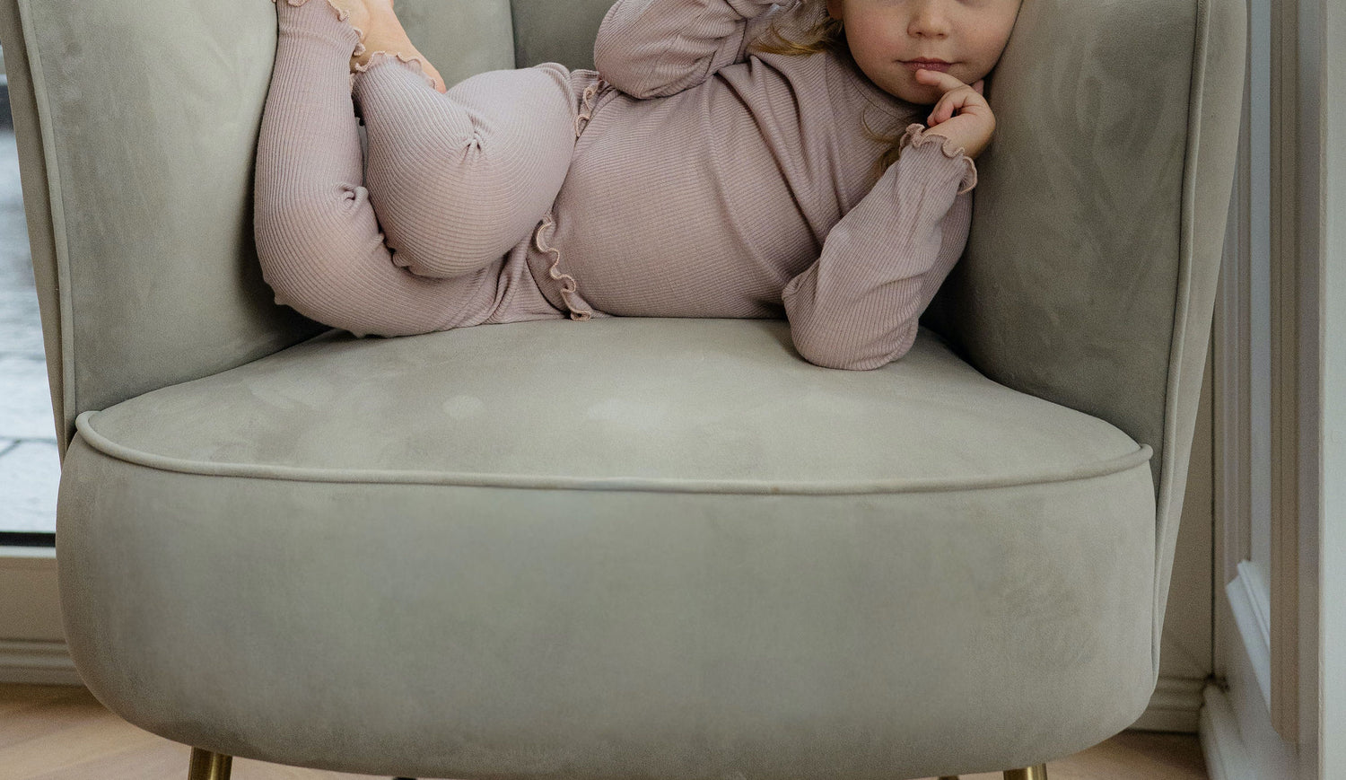 Leggings mit Rüschen aus Merinowolle