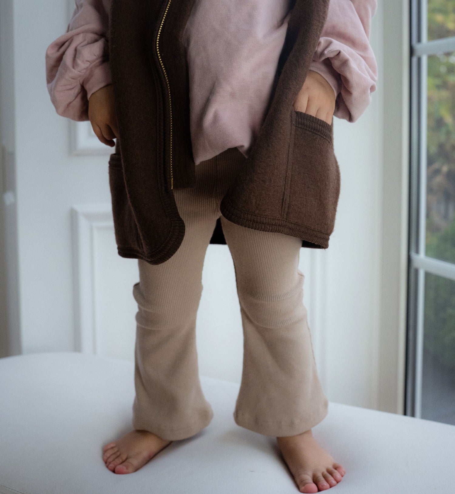 Leggings mit ausgestelltem Bein