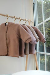 Merino Wollfleece-Jacke mit Öhrchen