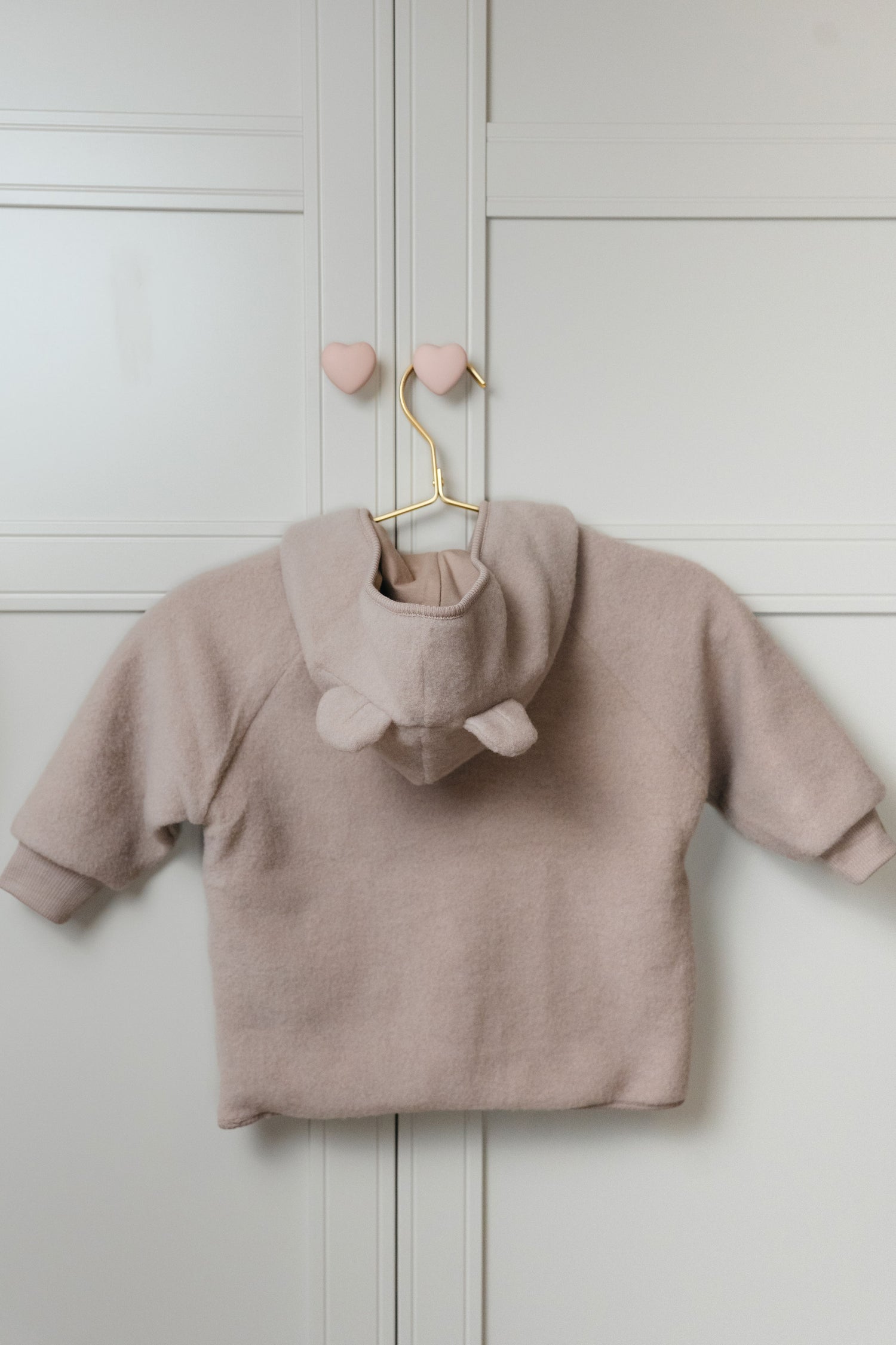 Jacke aus Merinowollfleece mit Ohren