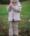 Merino Wollfleece-Jacke mit Öhrchen