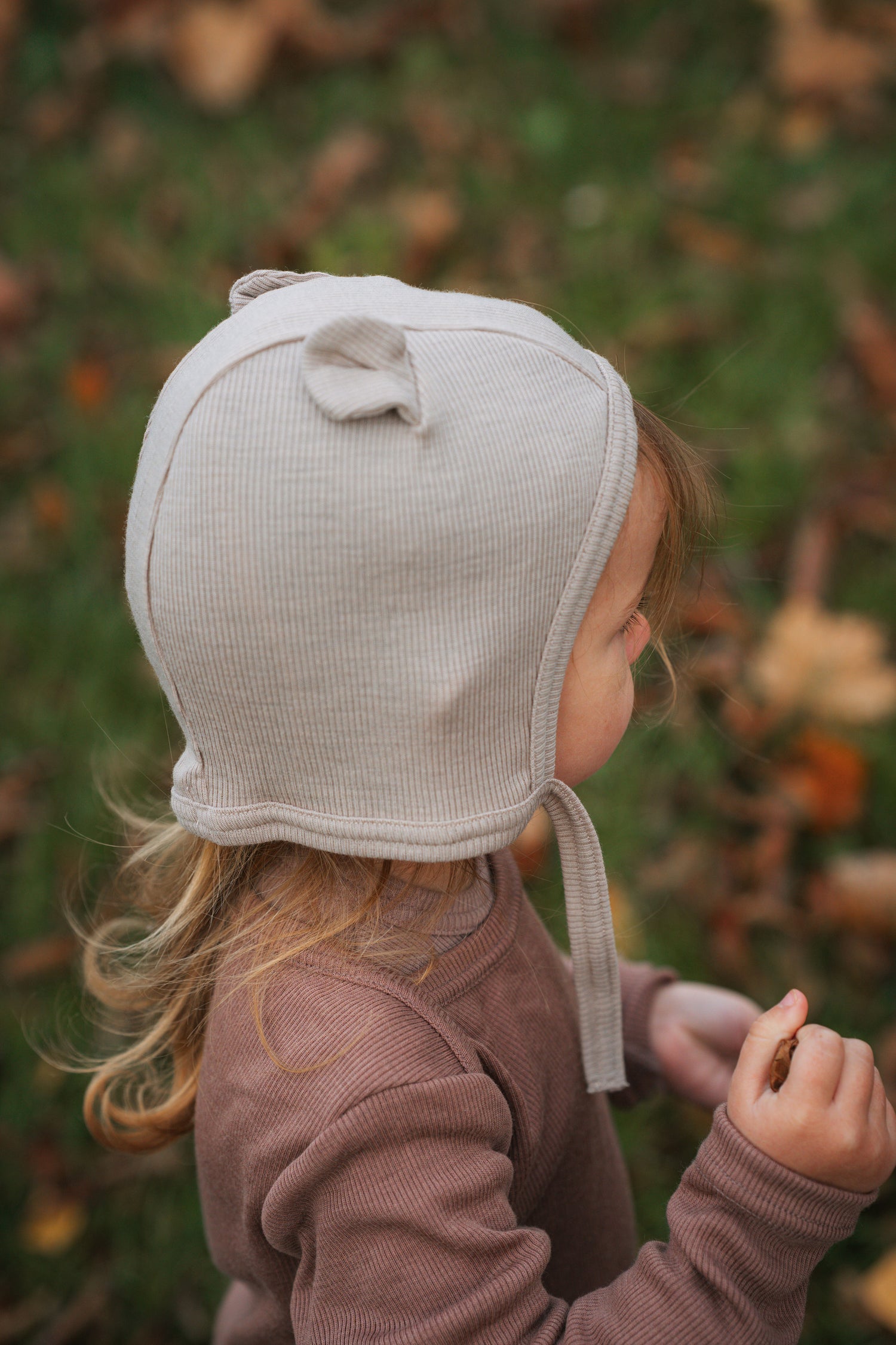 Mütze mit Ohren aus Merinowolle