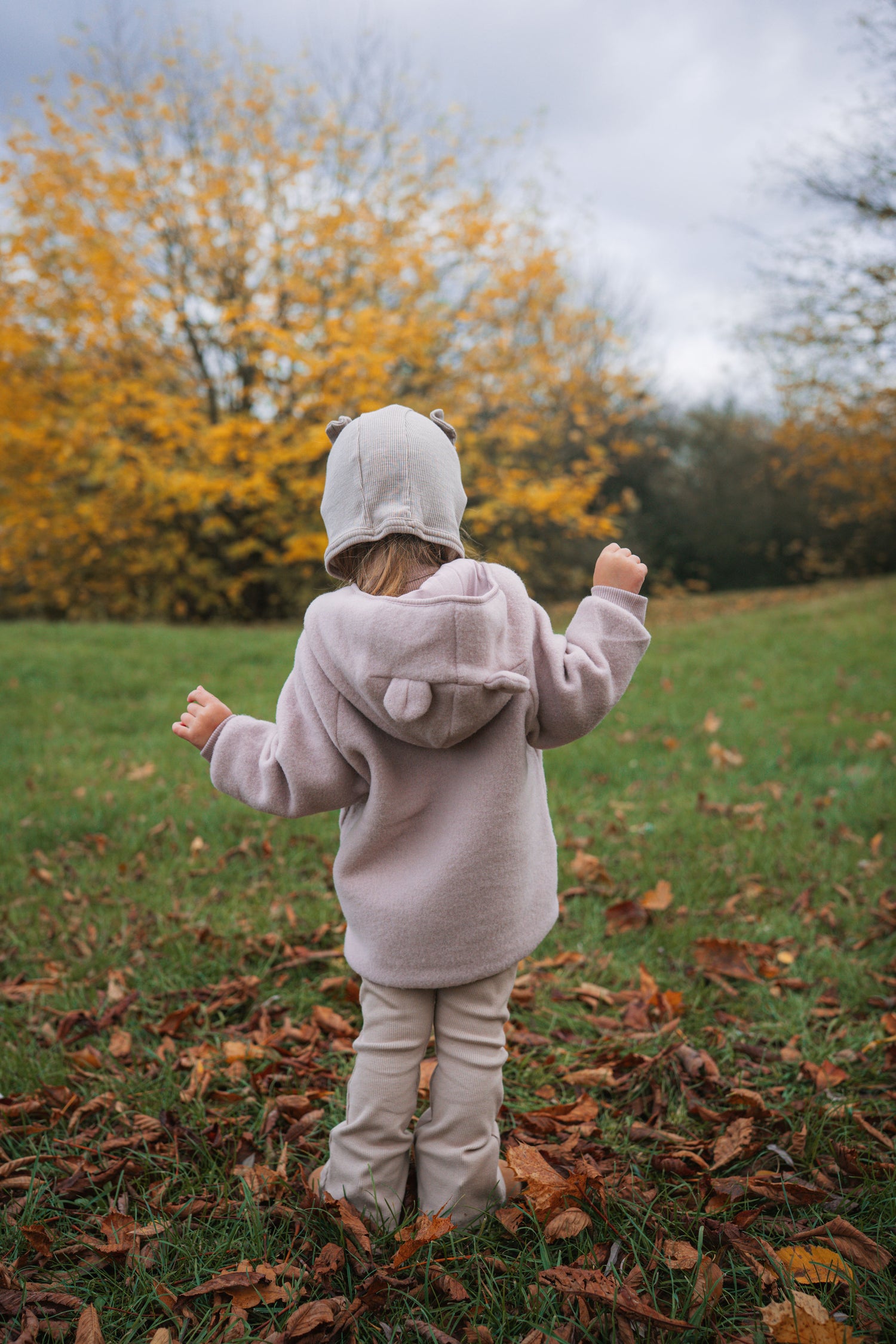Jacke aus Merinowollfleece mit Ohren