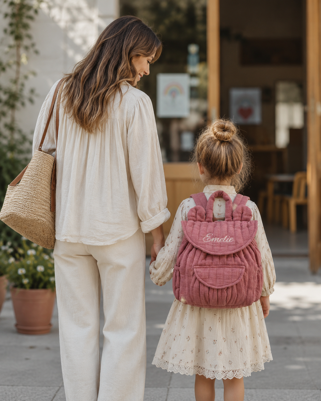 Organic cotton nursery backpack