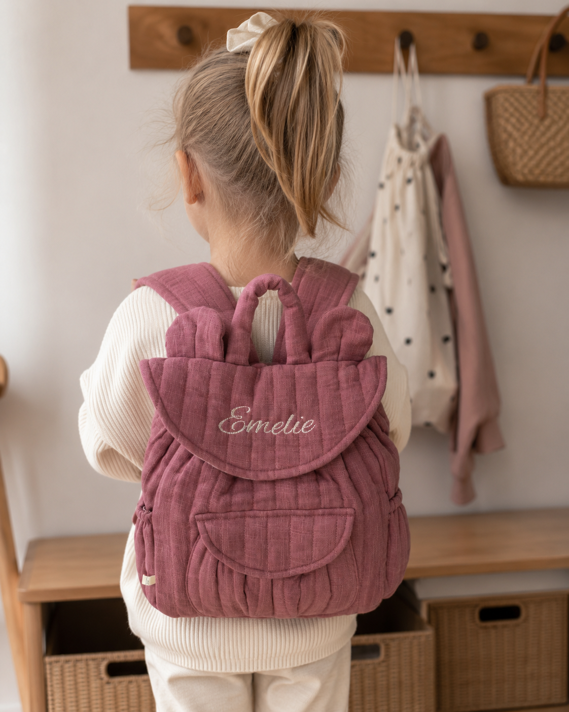 Organic cotton nursery backpack