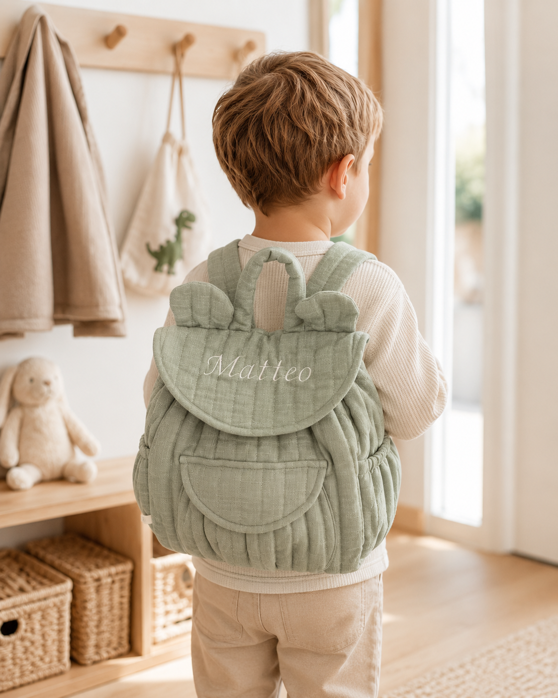 Organic cotton nursery backpack